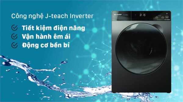 Máy giặt lồng ngang Sharp Inverter 9.5Kg ES-FK954SV-G - Image 5