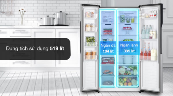 Tủ lạnh SBS LG Inverter 519L GR-B256JDS - Image 3