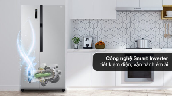Tủ lạnh SBS LG Inverter 519L GR-B256JDS - Image 5