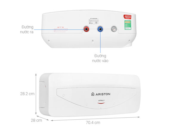 Máy nước nóng gián tiếp Ariston 20 lít 2500W VITALY 20 SLIM 2.5 FE 2024 - Image 2